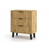 SCANDI 3S SLIM OAK ARTISAN CHEST OF DRAWERS