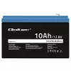 Rechargeable LiFePO4 battery QOLTEC 10Ah 12.8V 128Wh with integrated BMS