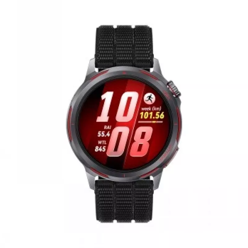 Smartwatch HUAWEI GT Runner 2 — 1.32 inch (3.35 cm) AMOLED 466×466, Titanium case, GPS, Fluoroelastomer black strap