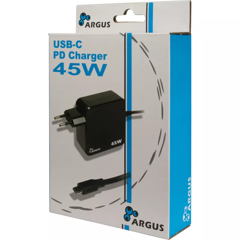 Charger Inter-Tech PD-2045 Universal Black AC Indoor 20V USB-C