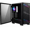 MSI MPG VELOX 100P AIRFLOW Mid Tower Gaming Computer Case 'Black, 3x 120mm Fan + 1x 120mm ARGB Fan, ARGB light strip, USB Type-C, 1x Tempered Glass, Center, E-ATX, ATX, mATX, mini-ITX'