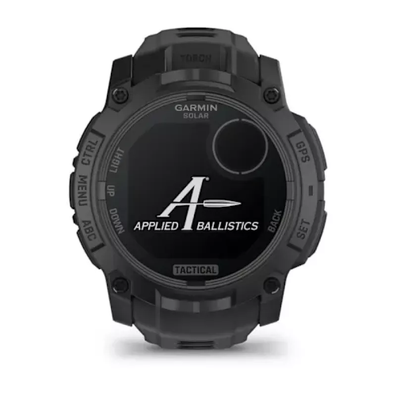 Smartwatch GARMIN Instinct — 45 mm, 3.05 cm (1.2 inch) AMOLED 390×390 Touchscreen, 4 GB, GPS, Silicone Band Black, 53 g