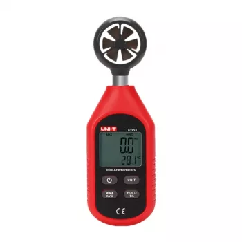 Handheld anemometer Unit UT363 — wind speed and temperature measurement, compact portable meter