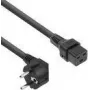ACT Powercord CEE 7/7 male (angled) - C19 IEC Lock black 2 m, EL262S