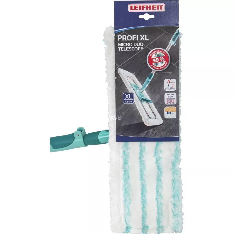 Mop Leifheit 55049 microfiber mop for laminate, tiles and wood, grey/turquoise