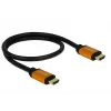DeLOCK - HDMI-Cable - HDMI (M) to HDMI (M) - 50 cm - Triple Insulation - Black, Gold - 8K Support