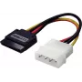 SATA power supply adapter ShiverPeaks 78236-HQ, length 13.30 cm, for 5.25 inch bay connection