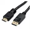 Video Cable Adapter ROLINE 11.04.5776 7.5m HDMI Type A DisplayPort Black