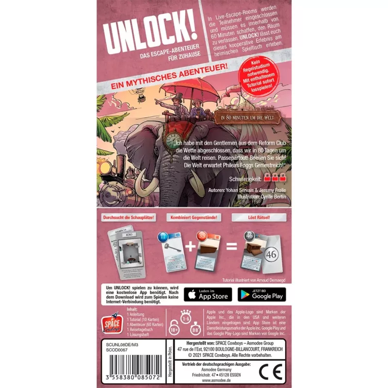 Unlock In 80 Minuten um the world, Card Game