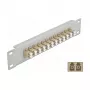 Fiber Optic Patch Panel DeLOCK 10 inch 12 Port LC Duplex Beige 1U Grey