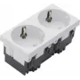 HAGER ESR2339010 Schuko Socket 2-f Rastec 33G rw (ESR2339010)
