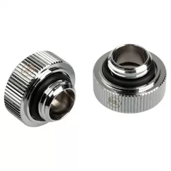 Adapter G1/4 inch male to 16mm hard tube BitsPower Touchaqua TA-FH16-GS, 2-pack, silver