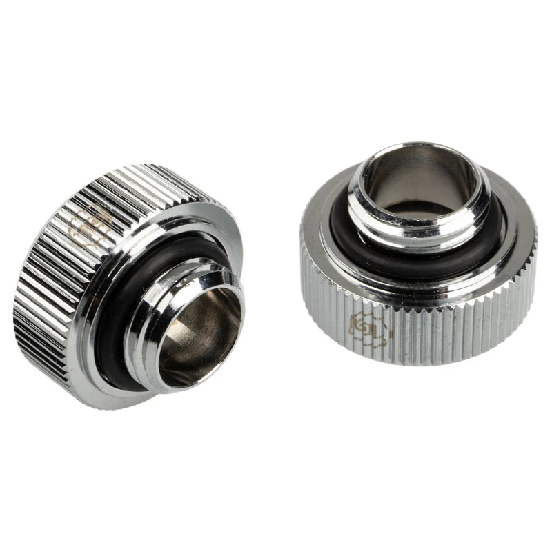 Adapter G1/4 inch male to 16mm hard tube BitsPower Touchaqua TA-FH16-GS, 2-pack, silver