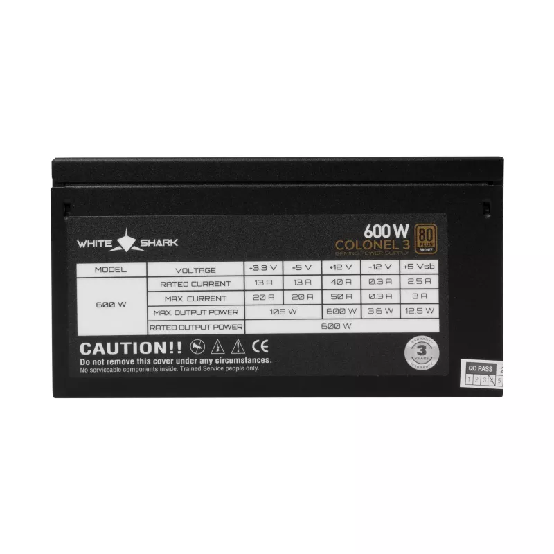 Power Supply White Shark GPSU-B600S Colonel-3 600W