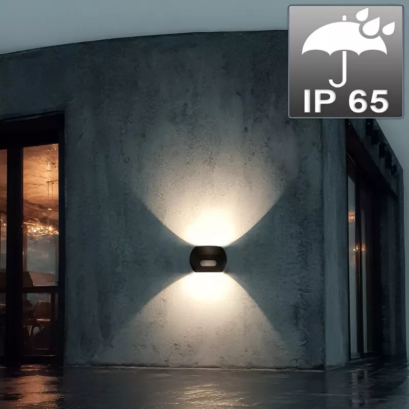 LED wall lamp MACLEAN MCE366 with dusk and motion sensor