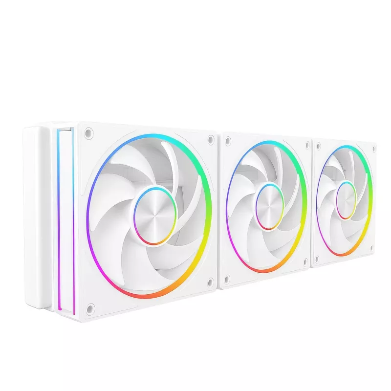 Case fan MODECOM VOLCANO LOOP 120 ARGB White — 120 mm, ARGB lighting, PWM support, 400–1400 RPM