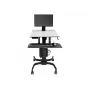 Ergotron WorkFit-C - Single LD Sit-Stand Workstation - Multimedia-Cart - Black - Grey - 7,3 kg - 61 cm (24 inch) - 75 x 75,100 x 100 mm - 360°