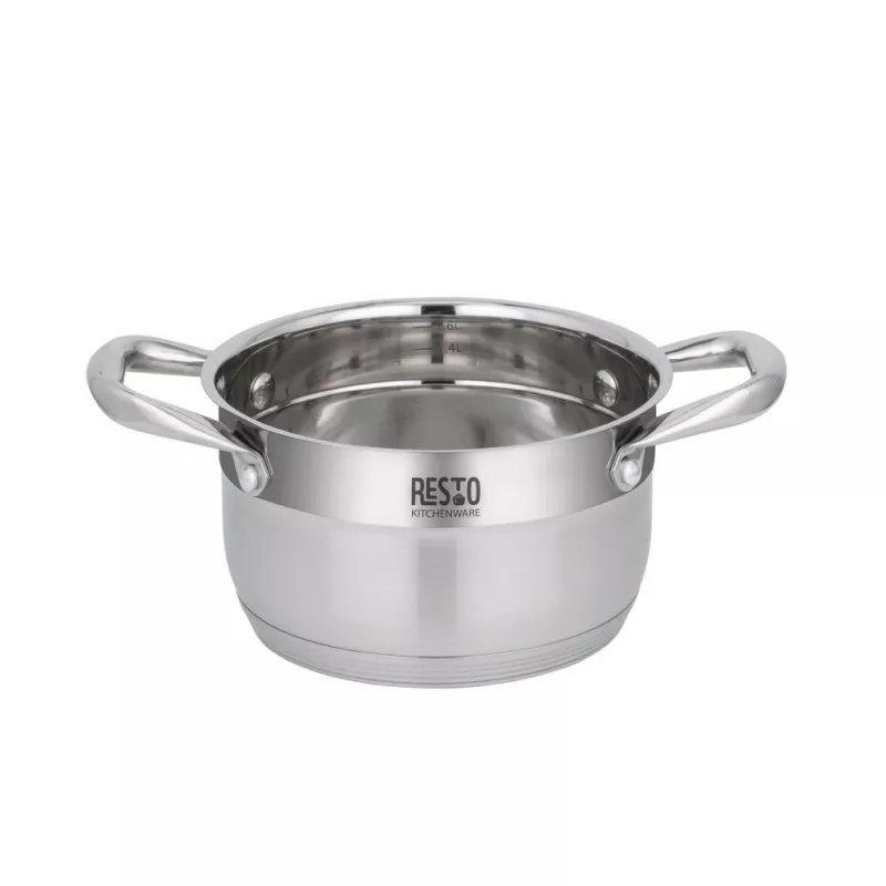 Round Stainless Steel Pot Resto Kitchenware Libra 1.9 L