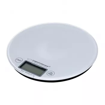 Electronic kitchen scale ESPERANZA EKS003W, 5 kg capacity, 1 g accuracy, tempered glass, touch control