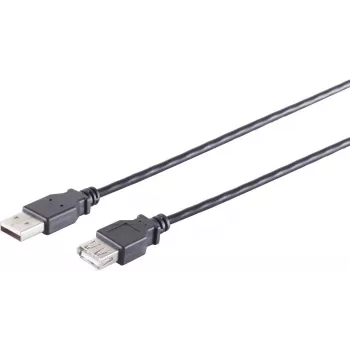 USB Cable S/CONN 13-24305 USB 2.0 0.3 m Black