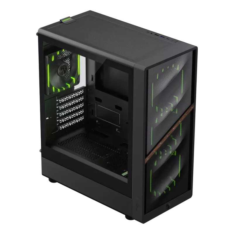 Gamemax Case | AERIS 330 MB | Black | Mini Tower | Power supply included No