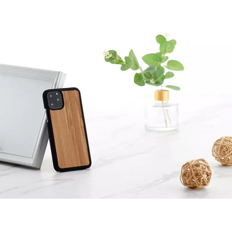 Smartphone case man and wood for iPhone 11 Pro — cappuccino black finish