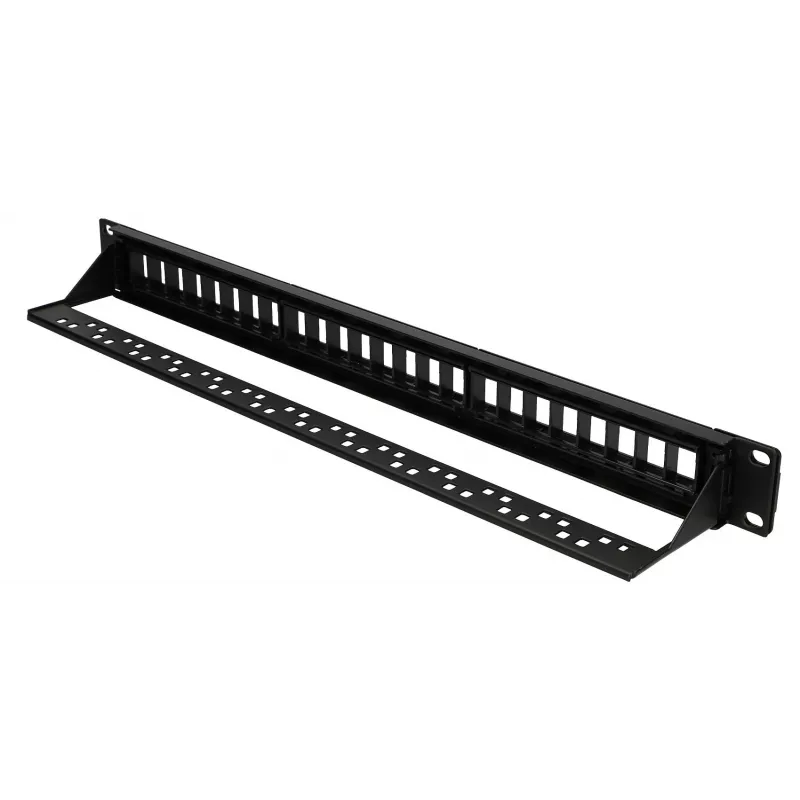 Patchpanel Extralink 24-port U/UTP (UTP) modular, 1U, black, 482.6 mm width