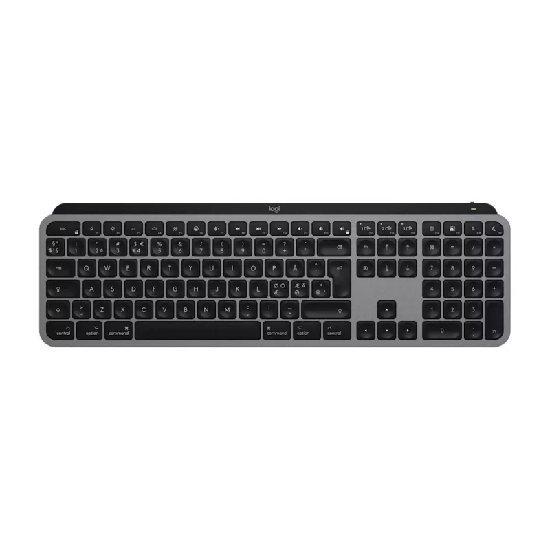 Logitech Master Series MX Keys S for Mac - Keyboard - full size - backlit - Wireless - Bluetooth LE - QWERTY - Nordic (Danish/Finnish/Norwegian/Swedish) (920-011633)