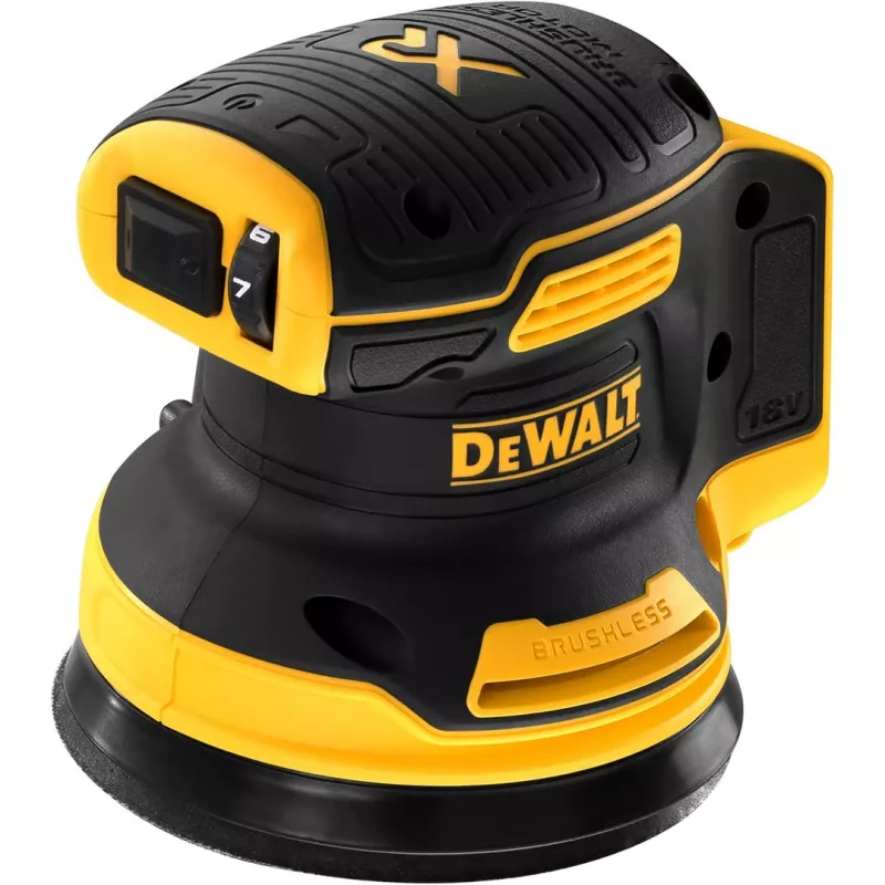 Disc sander DeWalt DCW210N brushless 18 V, 125 mm platter, 8 000–12 000 OPM, 930 g