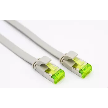 Helos - Patch-Cable - RJ-45 (M) to RJ-45 (M) - 30 cm - U/FTP - CAT 6a - Flat - Grey
