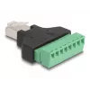 DeLOCK Adapter RJ45 male > Terminal Block 8 pin 2-part 3.81 mm