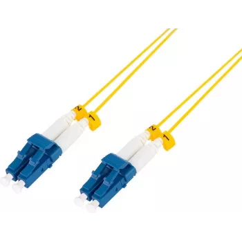Fibre optic slim patch cable - OS2 - LC-LC duplex - singlemode - yellow - 5 m