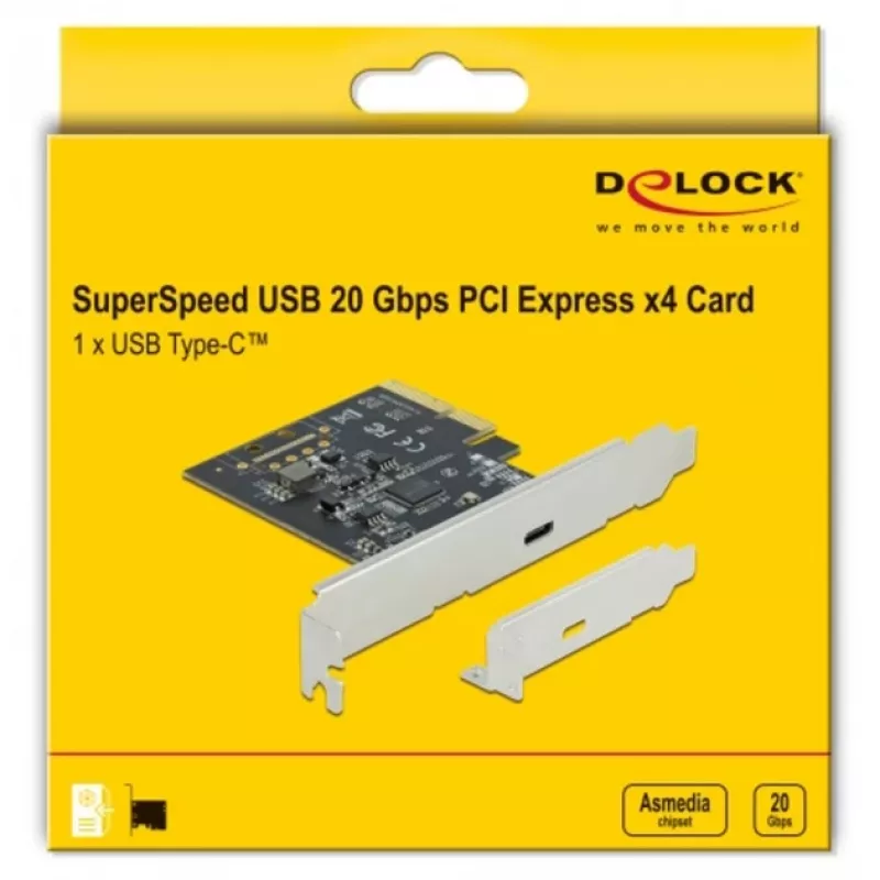 DeLOCK - USB-Adapter - PCIe 3.0 x4 Low-Profile - USB 3,2 Gen 2x2 x 1 (89036)