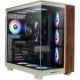 View 380 XL WS ARGB , Tower-Enclosure Light Green/Wood, Tempered Glass x 2, Wood Texture