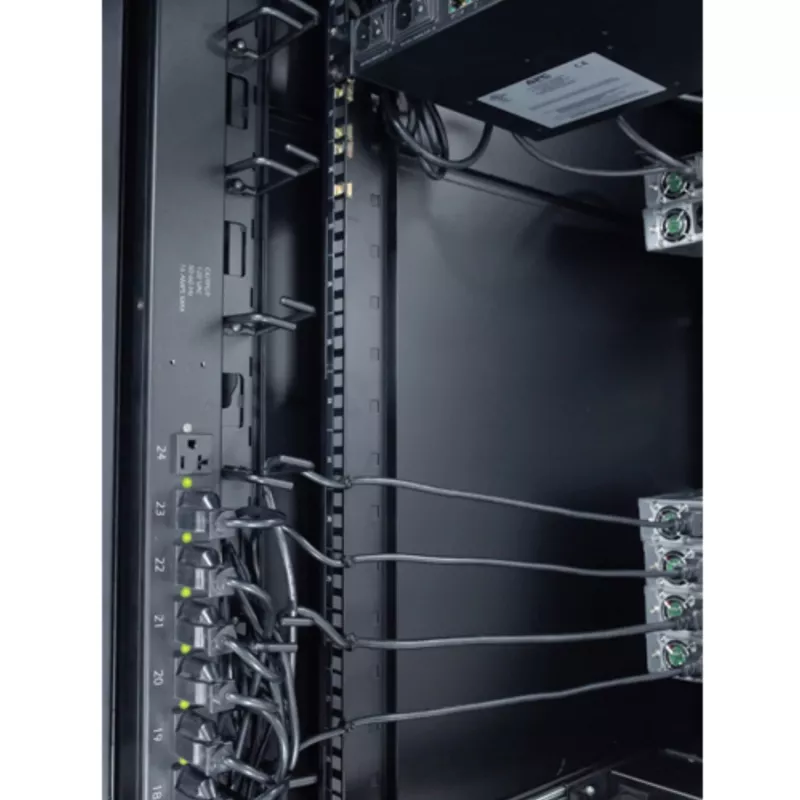 APC NetShelter Cable Management, Vertical Cable Manager, Cable Rings, Set of 8, Black, 55 mm x 766 mm x 85 mm