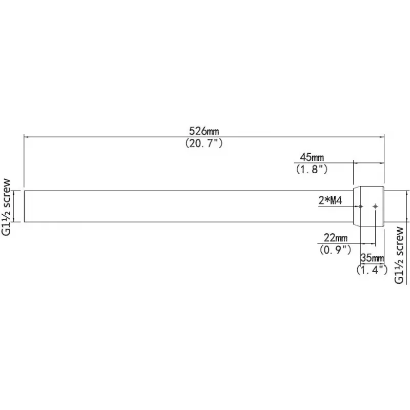 Pendant mount ALLNET ALL-CAM2498-LEP 500mm for camera suspension, compatible with ALL-CAM2498 series