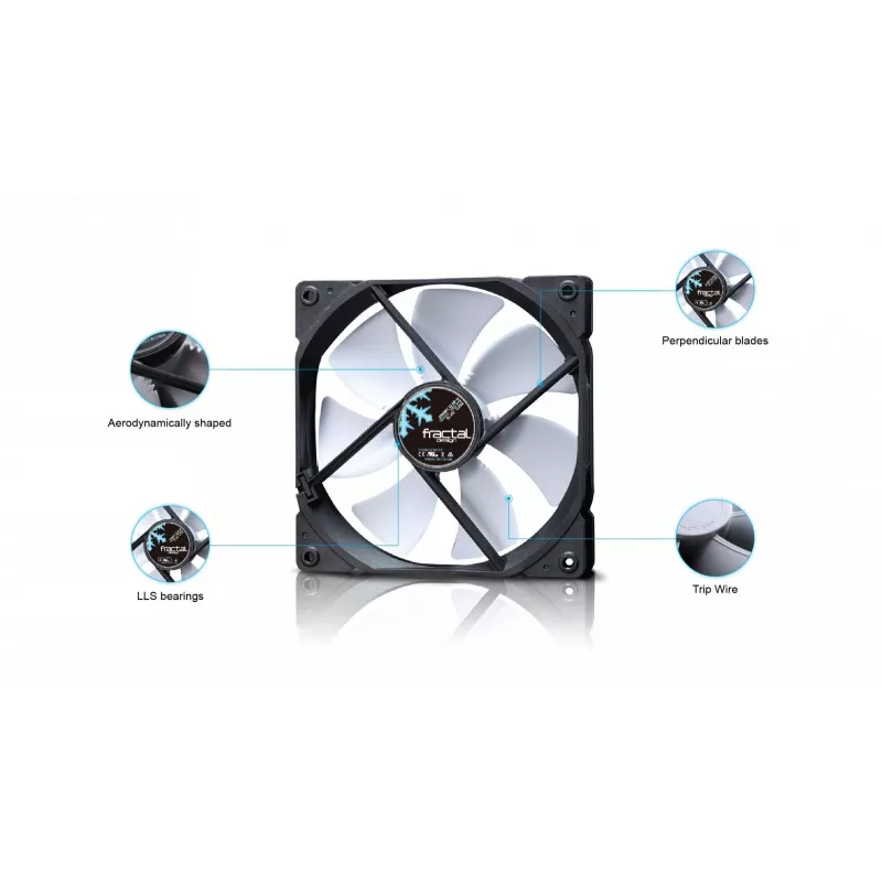 Fan Fractal Design Dynamic X2 14 cm Black White