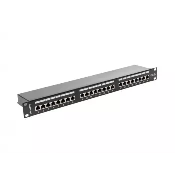 Lanberg PPS5-1024-B 24-Port Cat5e Shielded Patch Panel 1U 19 inch Rack Mount Black