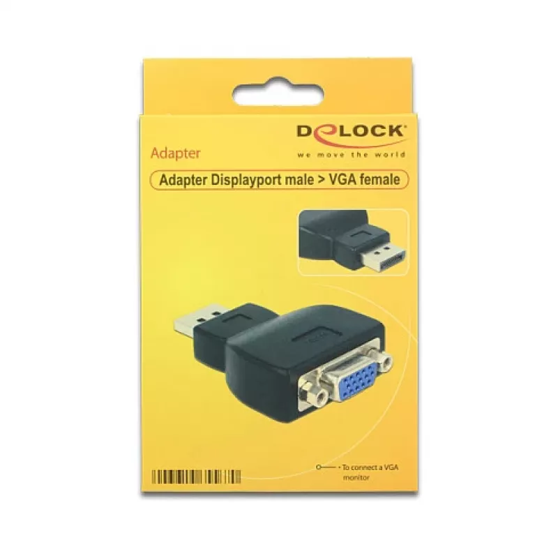 DeLOCK 65567 cable, DisplayPort to VGA, black