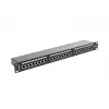 Lanberg PPS6-1024-B 24-Port Cat6 Shielded 1U 19 inch Rackmount Patch Panel, Black