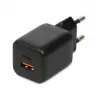 External mains power adapter IBOX ILUC42B 12V 2A, 33W, USB-A + USB-C PD3.0, QuickCharge 3.0, universal