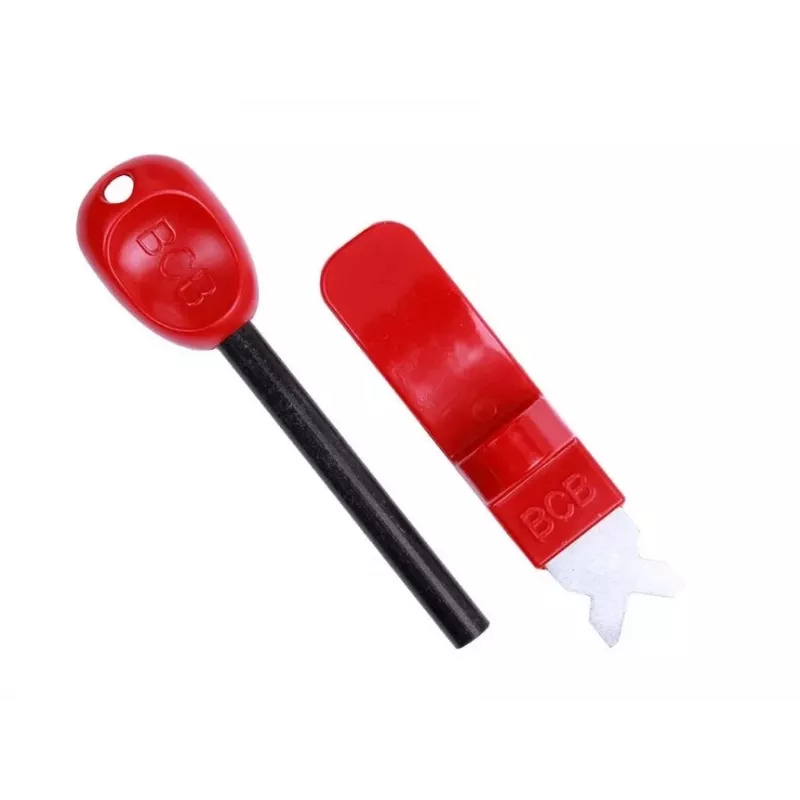 Survival compass BCB CN340 — compact luminous-dial compass, plastic handle, 110 mm, 47 g, red