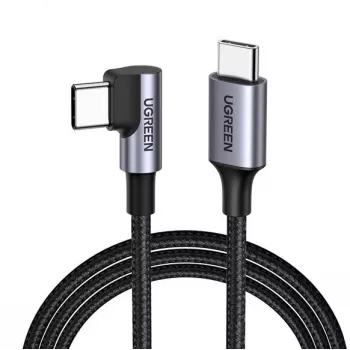Ugreen USB-C (straight) / USB-C (angled) PD QC 60W 3A 0.5m US255 (grey)