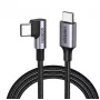Ugreen USB-C (straight) / USB-C (angled) PD QC 60W 3A 0.5m US255 (grey)