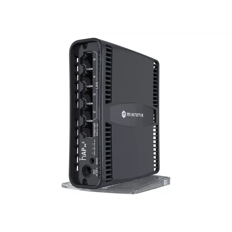 Mikrotik hAP ax2 wireless router Gigabit Ethernet Dual-band (2.4 GHz / 5 GHz) Black