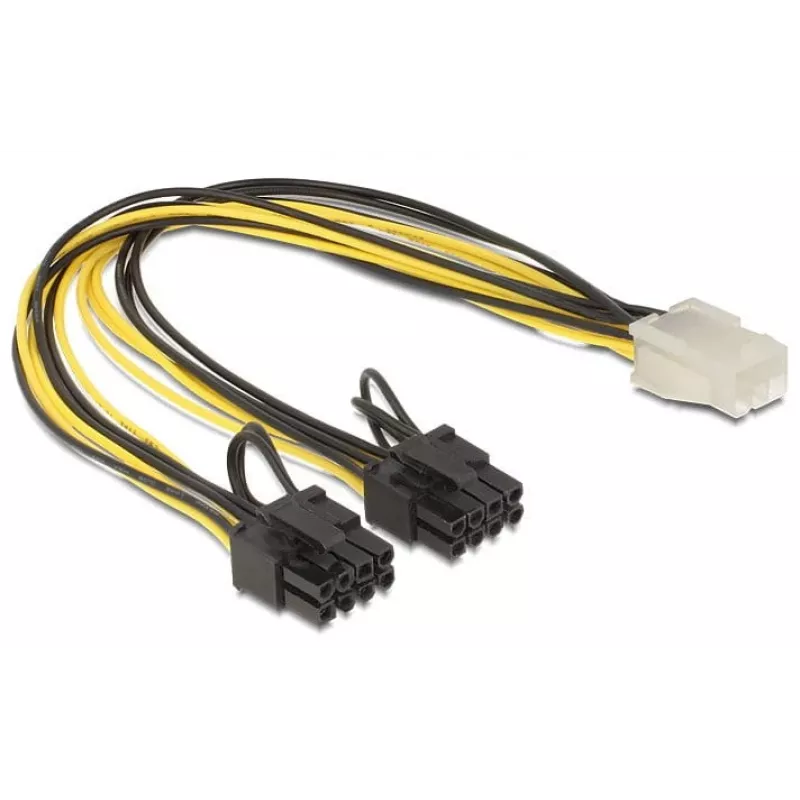 DeLOCK 83433 internal power cable 0.3 m PCI-E 6+2 pin 6-pin