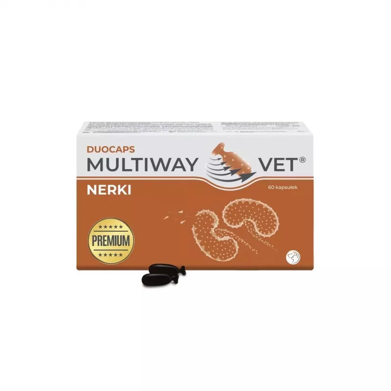 Dietary supplement capsules JM Sante Multiway Vet Duocaps Kidneys for dogs and cats, 60 pcs, 150 g cardboard package