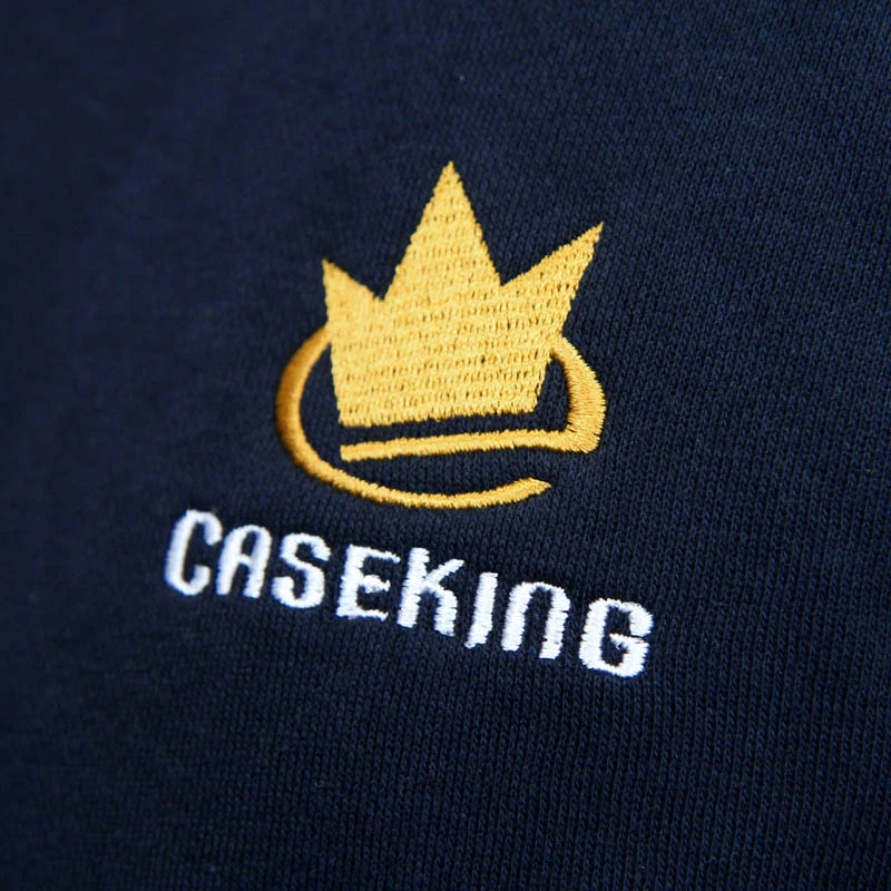 Caseking hooded zip sweatshirt navy size S