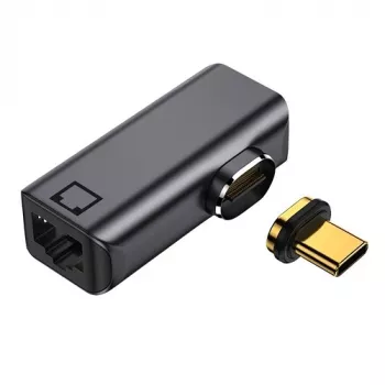 Magnetic Adapter USB Type-C - RJ-45, 100/1000Mb