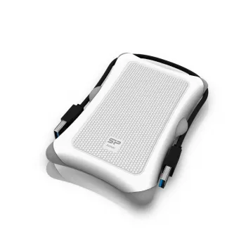 External HDD Silicon Power Armor A30 2TB 2.5 inch USB 3.2 Gen 1, white, shock‑resistant, 256‑bit AES